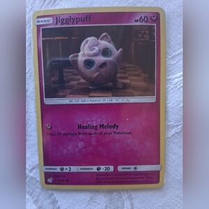 Pokemon Trading Card - Pink and Yellow Jigglypuff